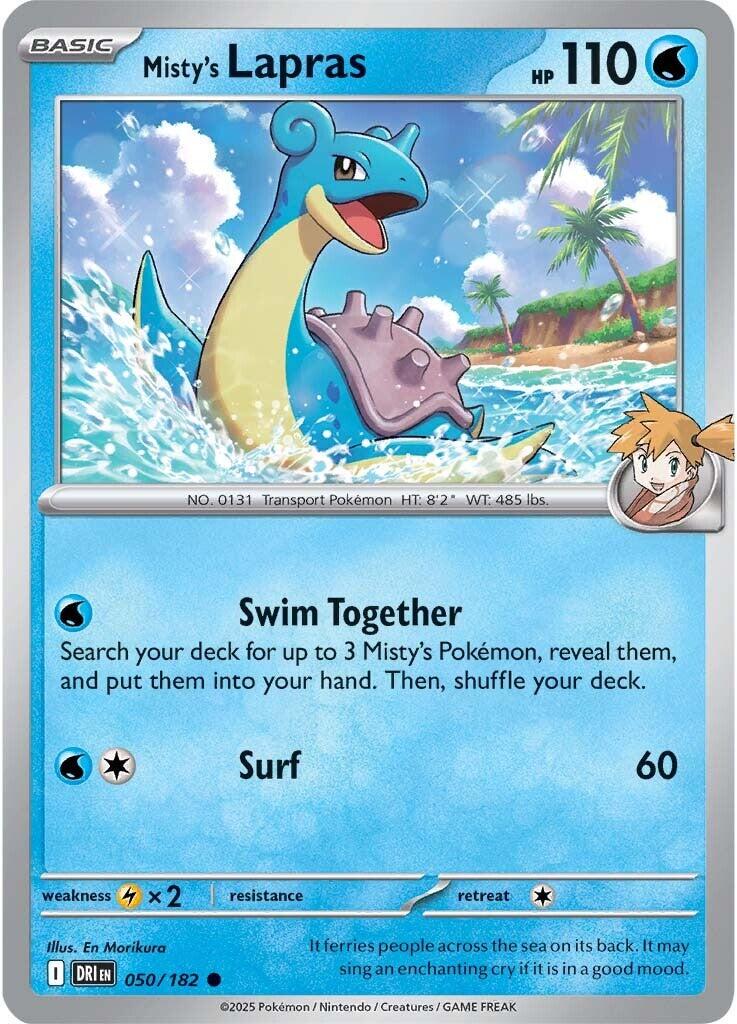 Destined Rivals Misty's Lapras Pokémon card